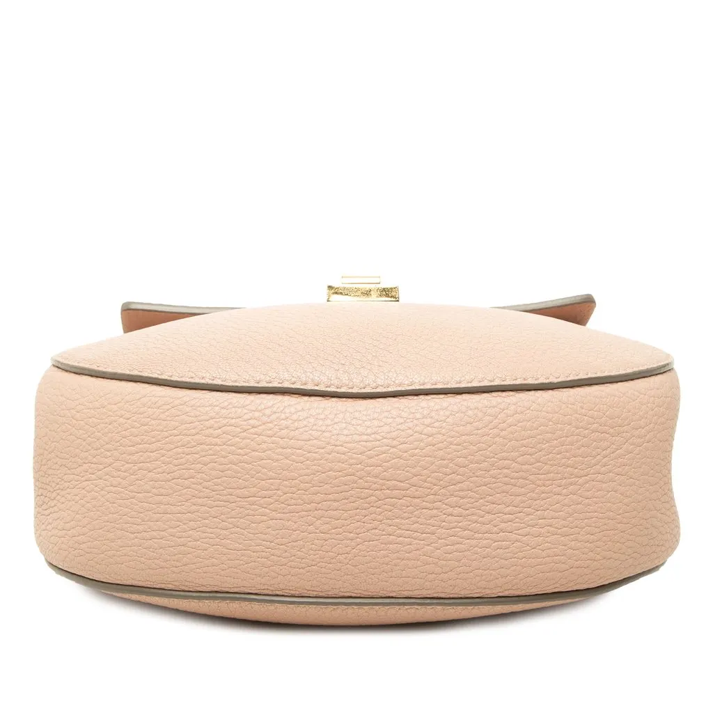 Chloé Small Grained Lambskin Drew Crossbody Brown Leather Very good - Inside View