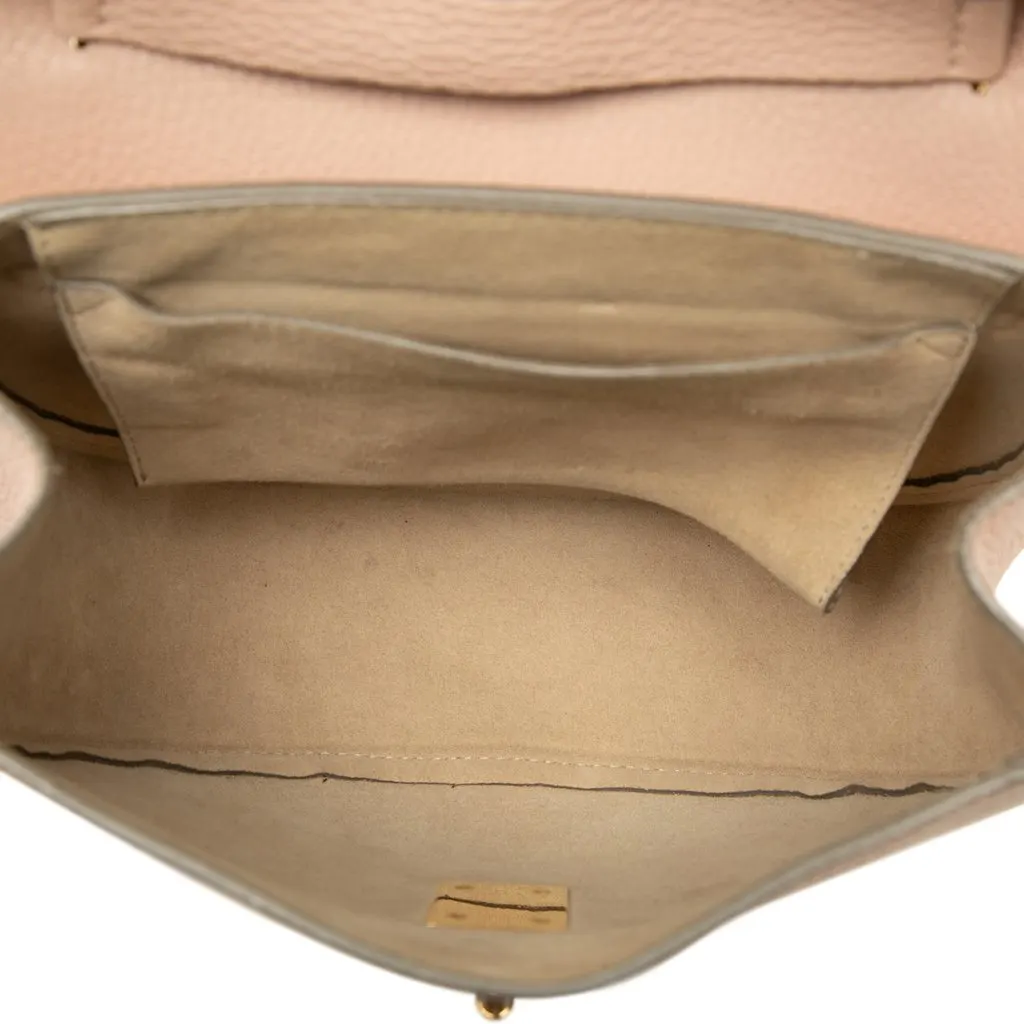 Chloé Small Grained Lambskin Drew Crossbody Brown Leather Very good - Model View