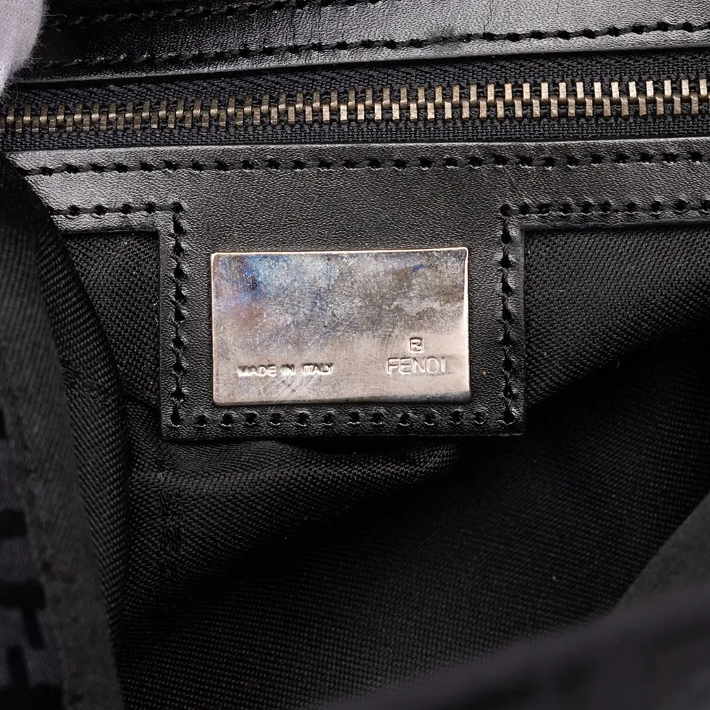 Fendi Small Zucchino Canvas Crossbody Black Canvas Good - Box View