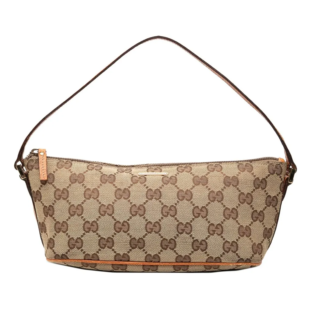 Gucci GG Canvas Boat Beige Canvas Good - Front View