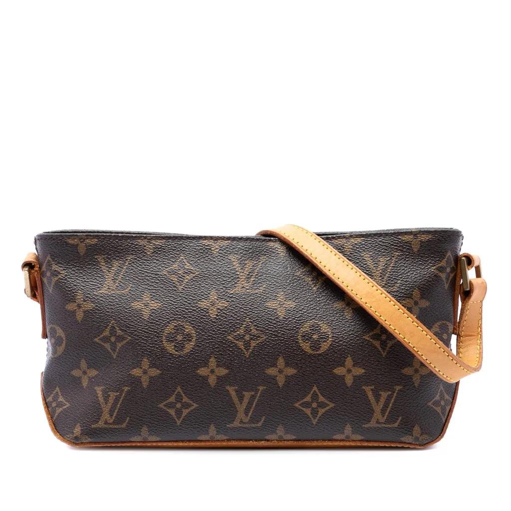 Louis Vuitton Monogram Trotteur Brown Canvas Good - Front View
