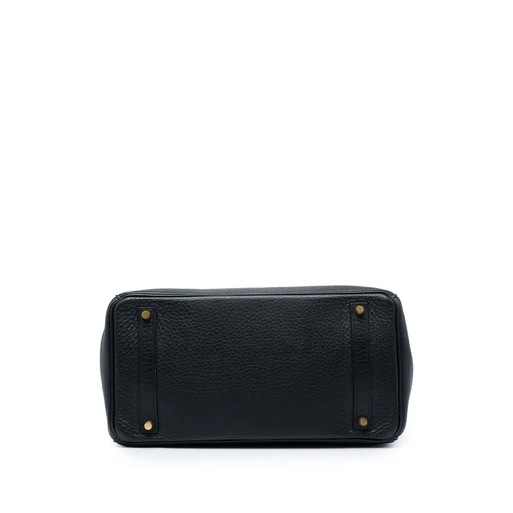 Hermès Clemence Birkin Retourne 35 Black Leather Good - Inside View