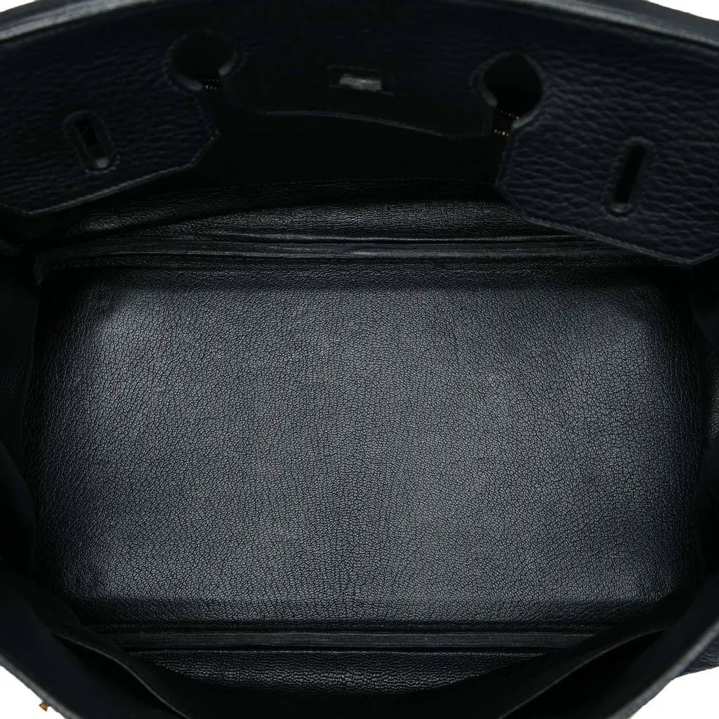 Hermès Clemence Birkin Retourne 35 Black Leather Good - Model View