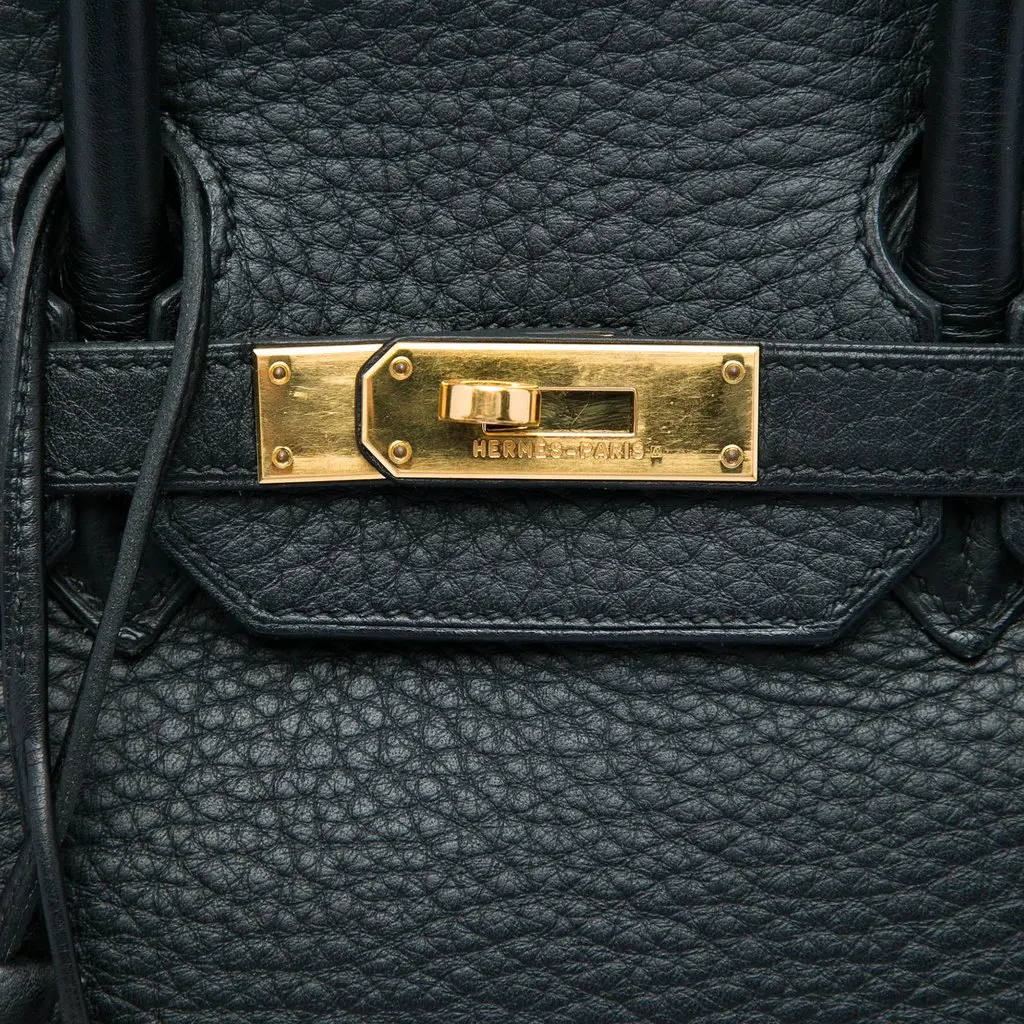 Hermès Clemence Birkin Retourne 35 Black Leather Good - Box View