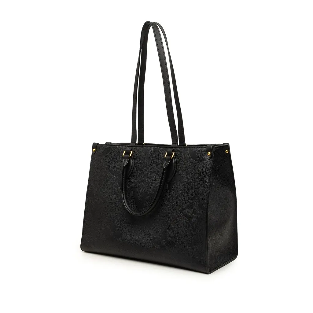 Louis Vuitton Monogram Empreinte Giant Onthego MM Black Leather Good - Back View