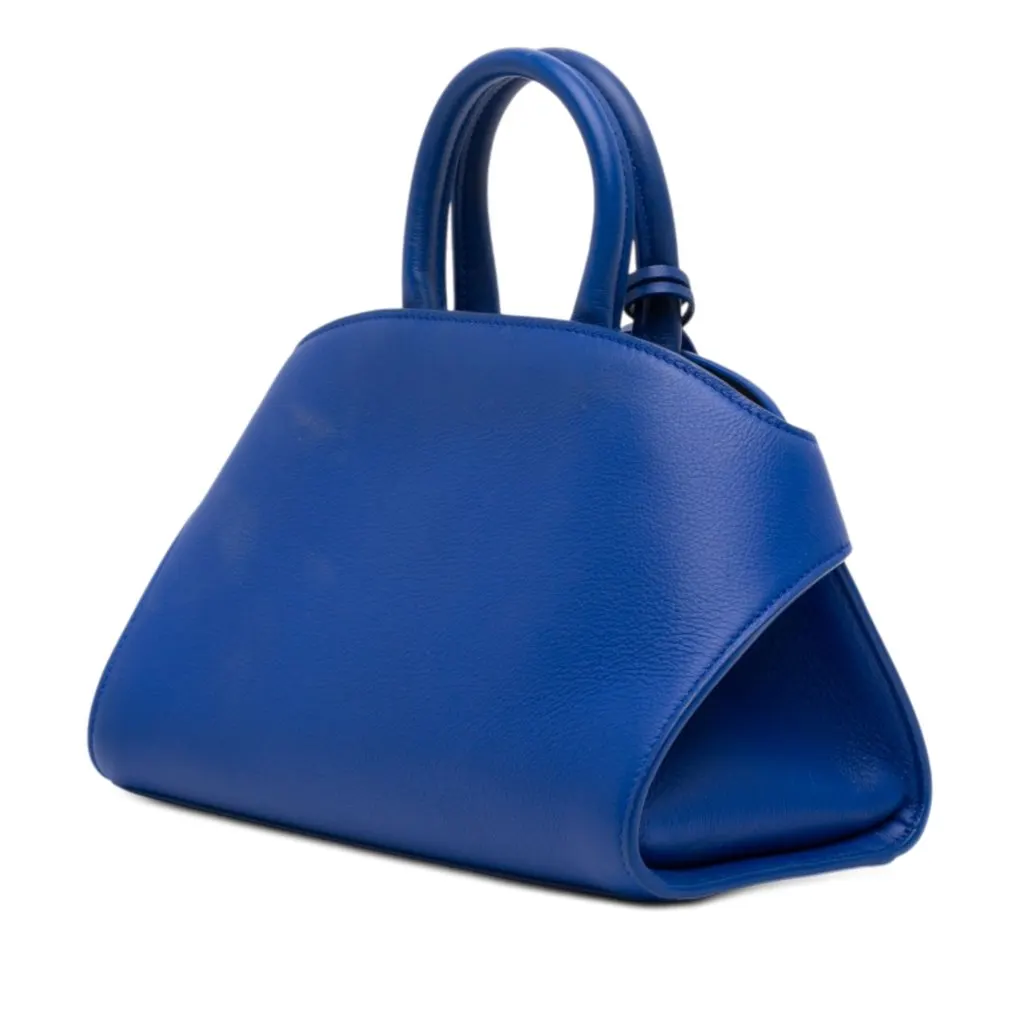 Salvatore Ferragamo Calfskin Hug Handbag XS Blue Leather Very good - Back View