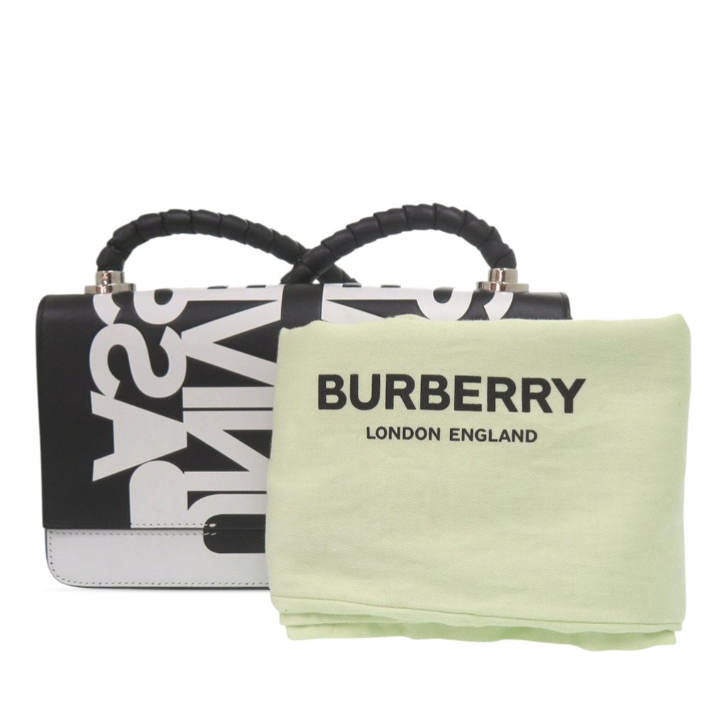 Burberry Bicolor Printed Leather Universal Passport Crossbod