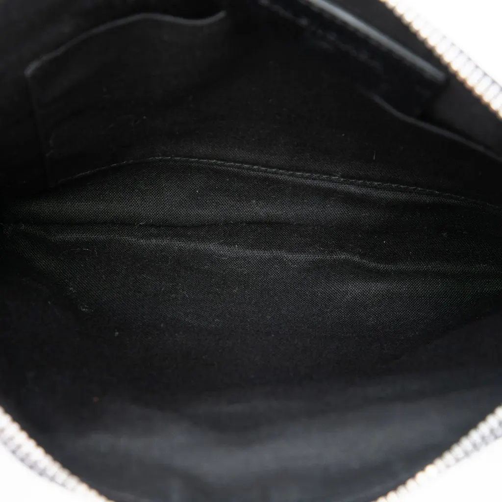 Balenciaga Lambskin Motocross Classic Zip Around Flat Clutch Black Leather Very good - Model View