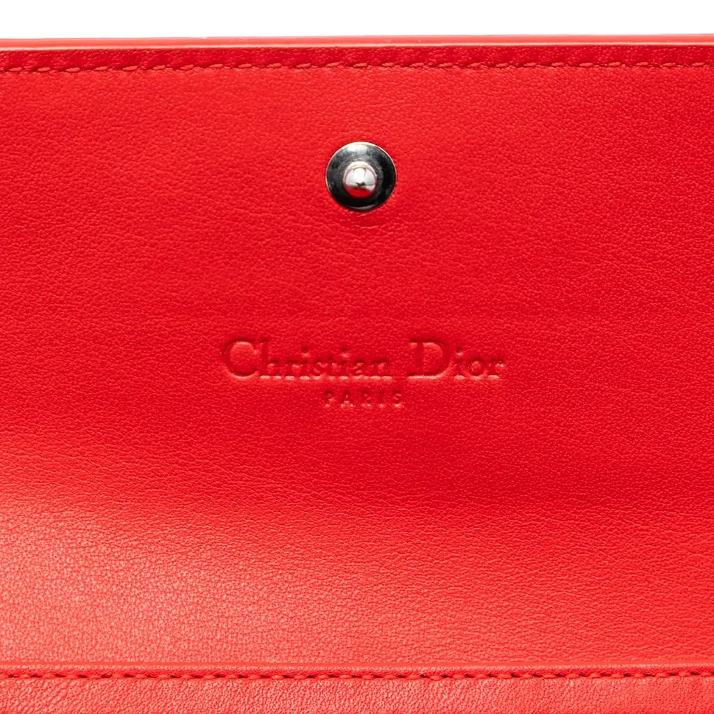 Dior Grained Patent Mania Rendez Vouz Wallet on Chain Pink Leather Very good - Box View