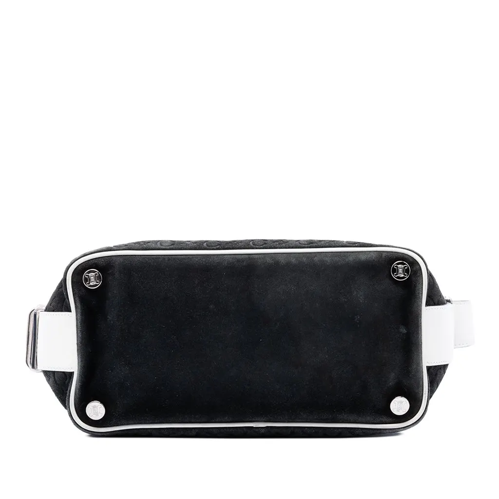 Celine C Macadam Suede Shoulder Bag Black Suede Good - Inside View