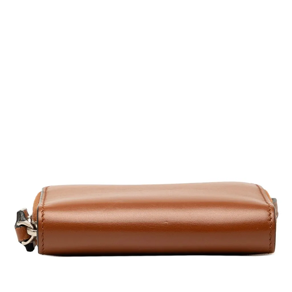 Valentino Leather VLogo Wallet On Strap Brown Leather Very good - Inside View