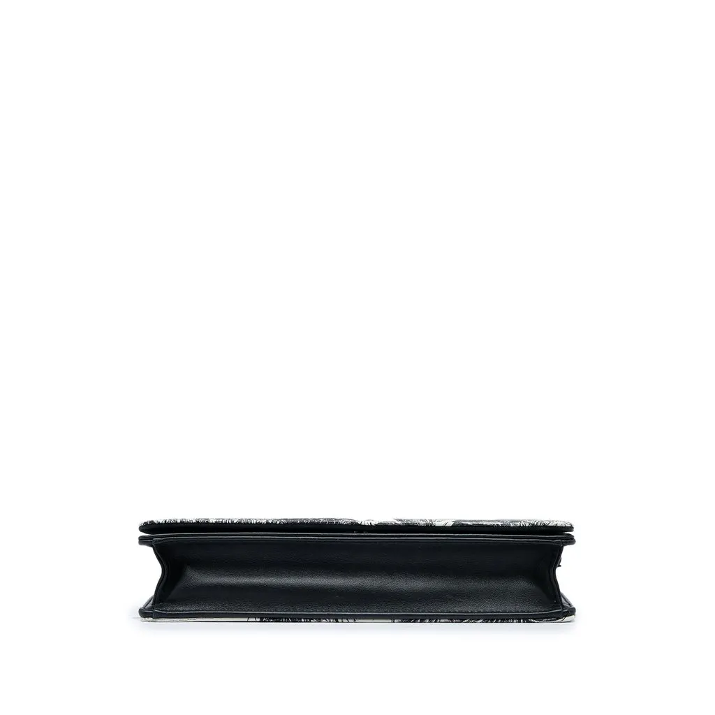 Dior Calfskin Toile De Jouy Carnivora Wallet On Chain White Leather Very good - Inside View