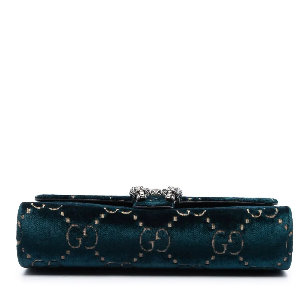 Gucci GG Velvet Dionysus Wallet on Chain Blue Velvet Very good - Inside View