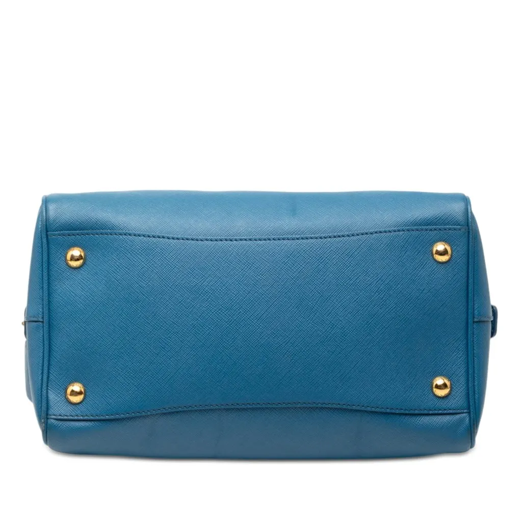 Prada Saffiano Lux Boston Bag Blue Leather Very good - Inside View