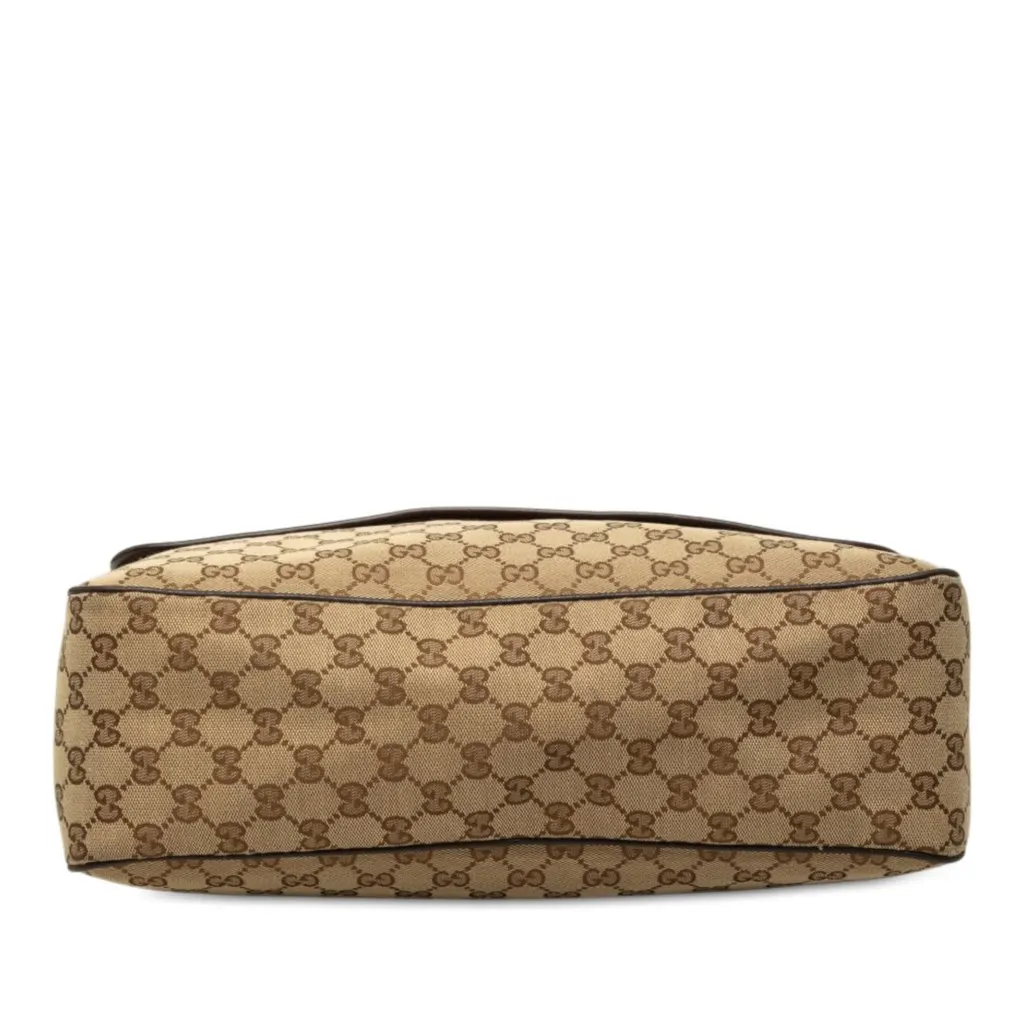 Gucci GG Canvas Web Flap Messenger Bag Beige Canvas Very good - Inside View