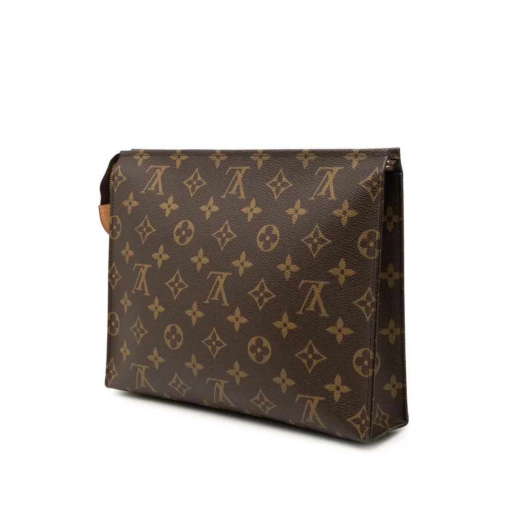 Louis Vuitton Monogram Toiletry Pouch 26 Brown Canvas Very good - Back View