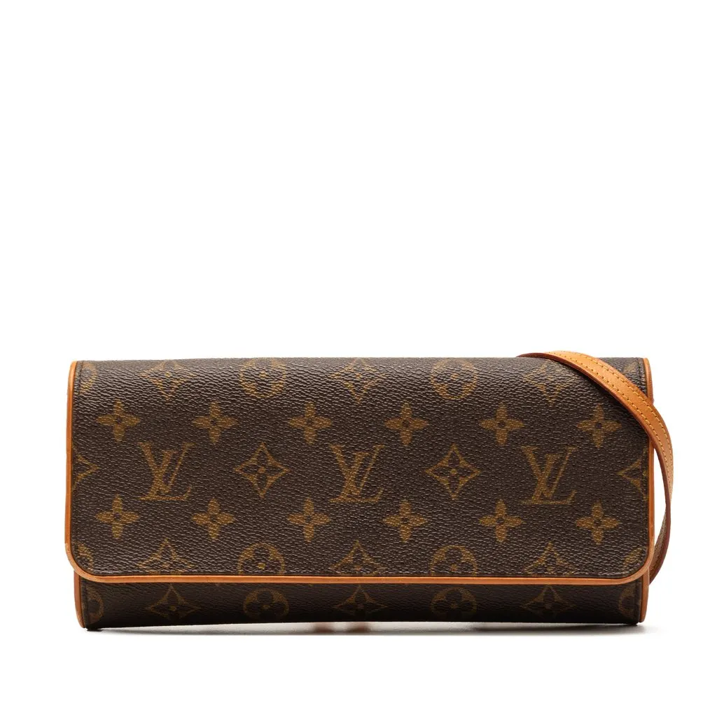 Louis Vuitton Monogram Pochette Twin GM Brown Very good - Front View