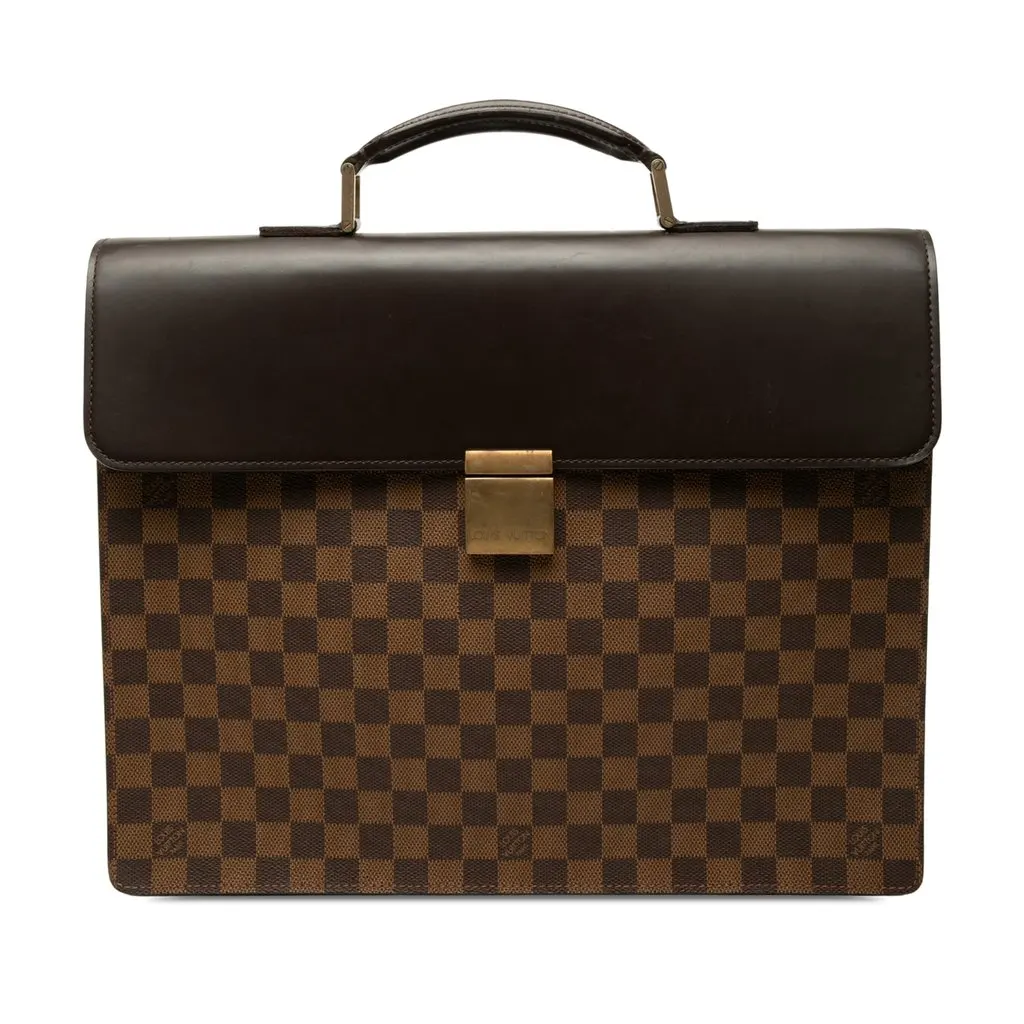 Louis Vuitton Damier Ebene Altona PM Brown Canvas Good - Front View
