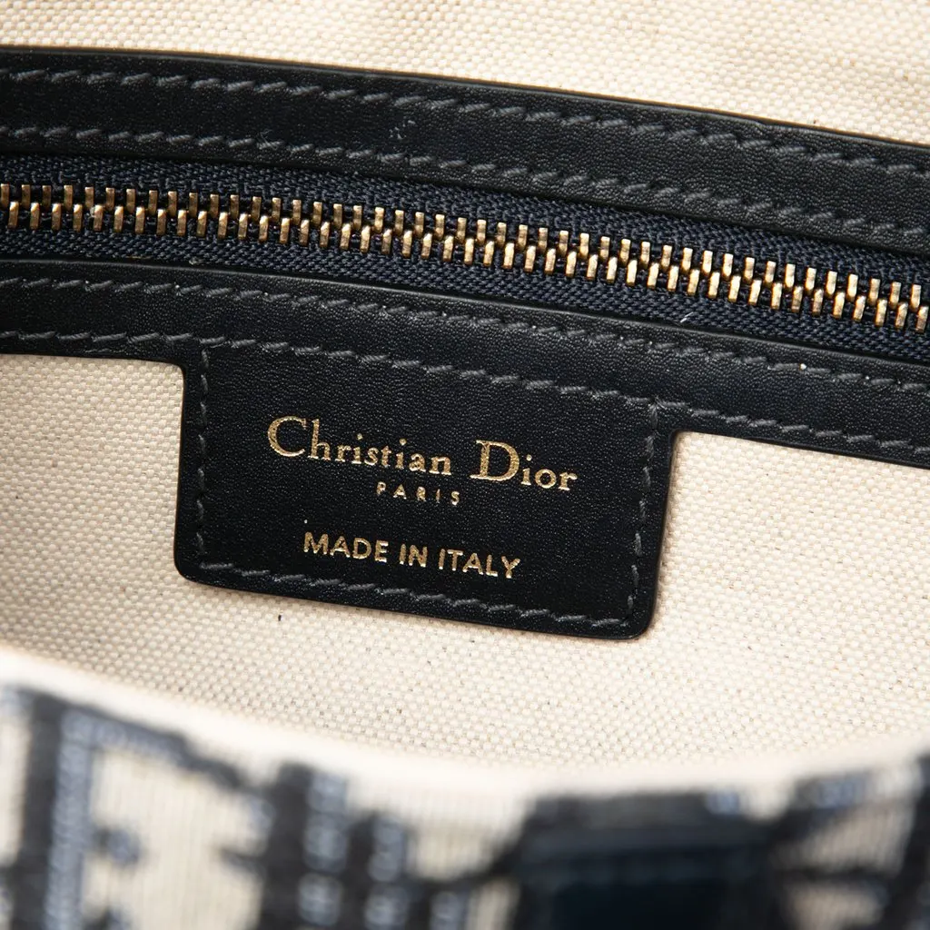 Dior Oblique Canvas Saddle Bag Blue Very good - Box View
