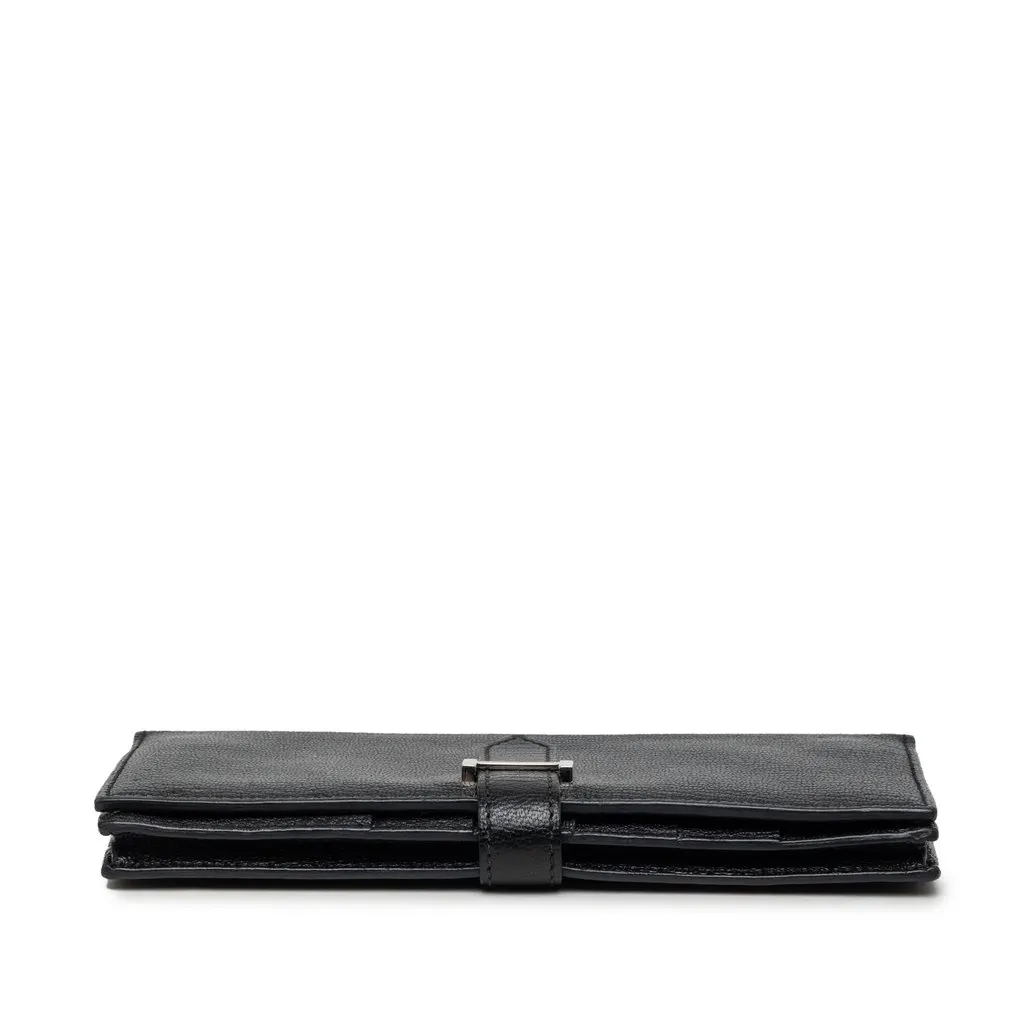 Hermès Chevre Mysore Bearn Soufflet Long Wallet Black Leather Very good - Inside View