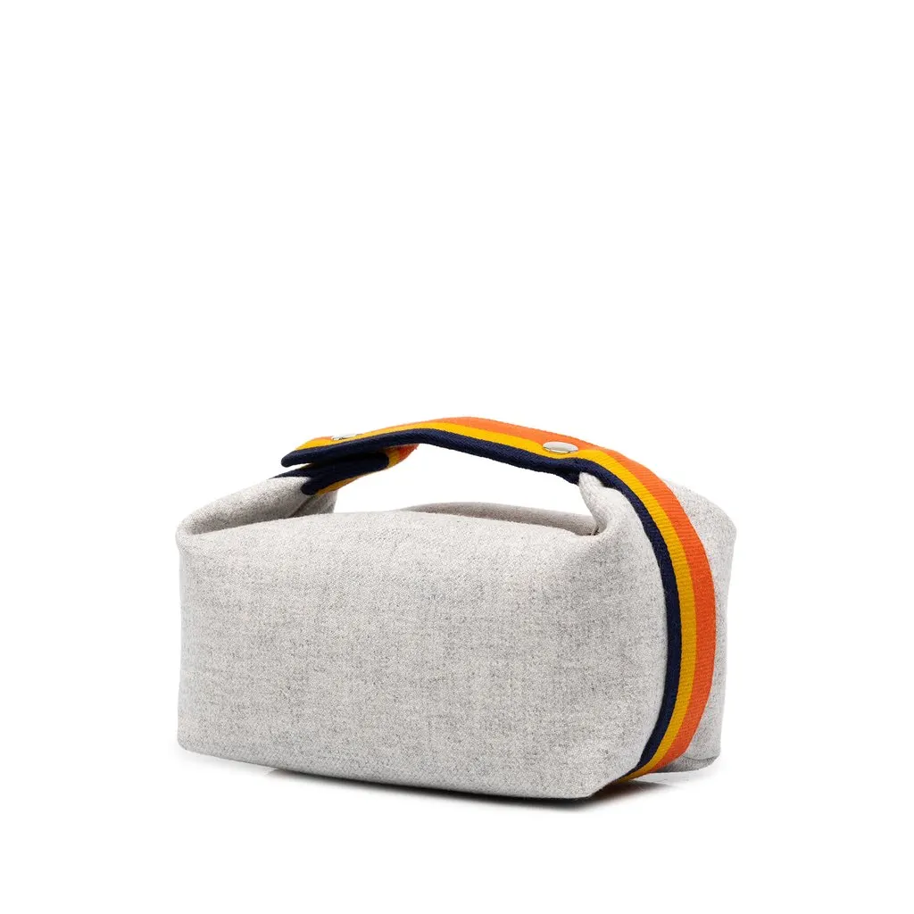 Hermès Small Wool Bride A Brac Rocabar Case Grey Wool Good - Back View