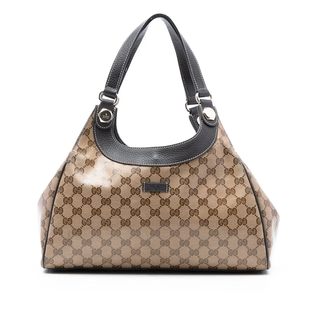 Gucci GG Crystal Charmy Shoulder Bag Brown Very good - Front View