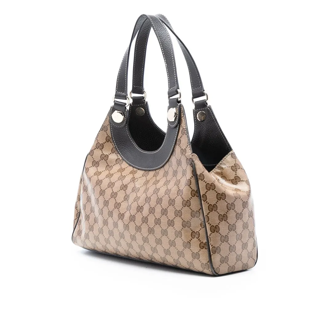 Gucci GG Crystal Charmy Shoulder Bag Brown Very good - Back View