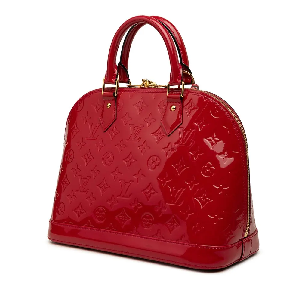 Louis Vuitton Monogram Vernis Alma PM Red Leather Very good - Back View