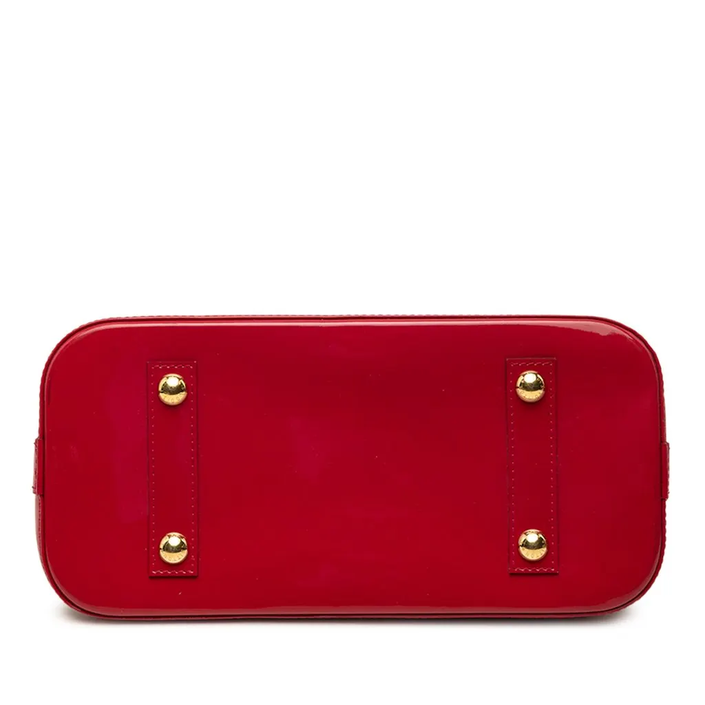 Louis Vuitton Monogram Vernis Alma PM Red Leather Very good - Inside View