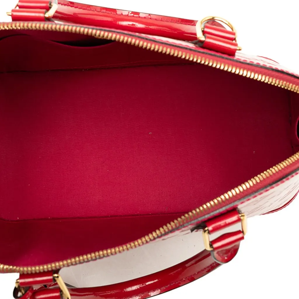 Louis Vuitton Monogram Vernis Alma PM Red Leather Very good - Model View