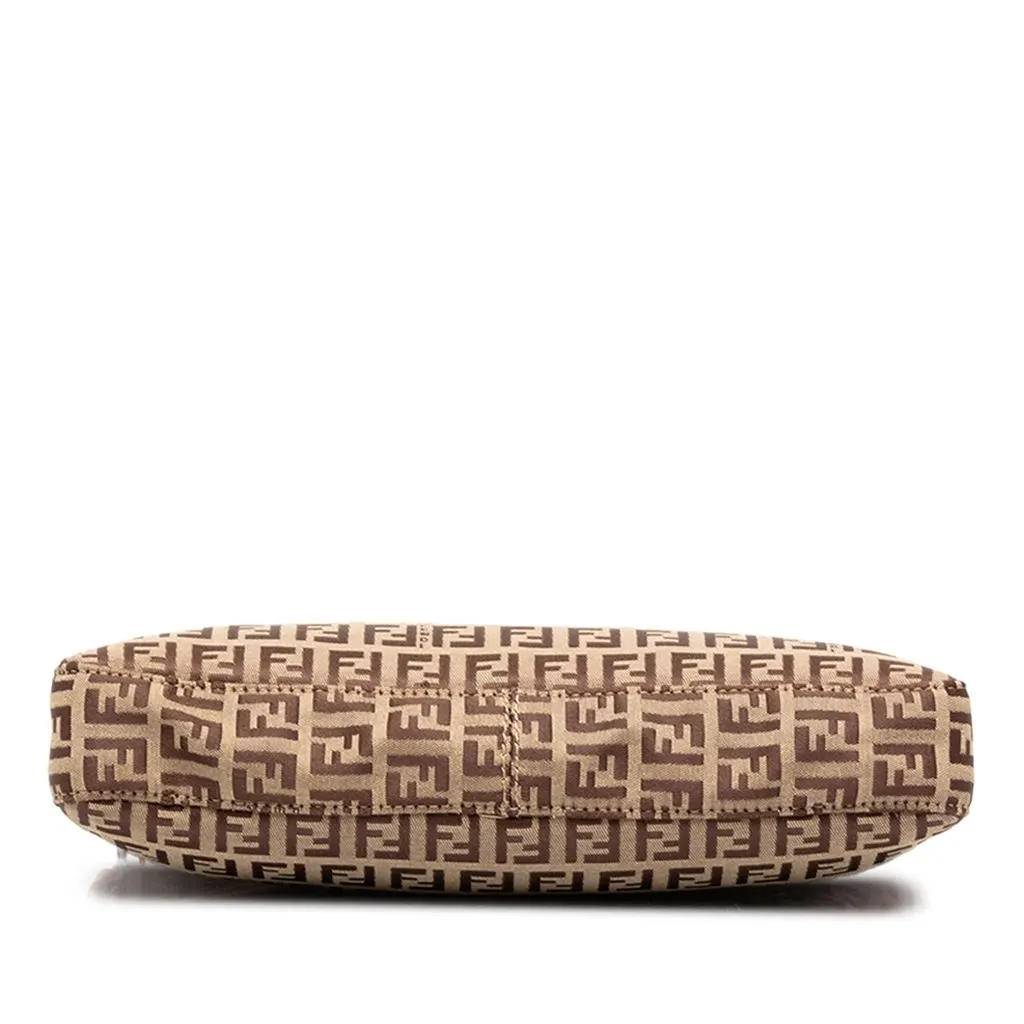 Fendi Zucchino Canvas Pochette Brown Canvas Good - Inside View