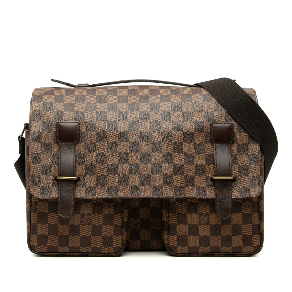 Louis Vuitton Damier Ebene Broadway Brown Canvas Good - Front View
