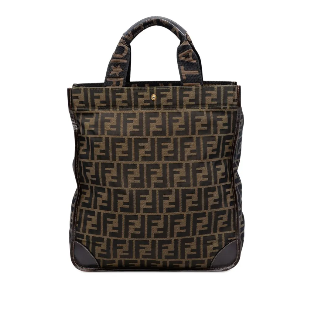 Fendi Zucca Canvas Shopping Tote Brown Very good - Front View