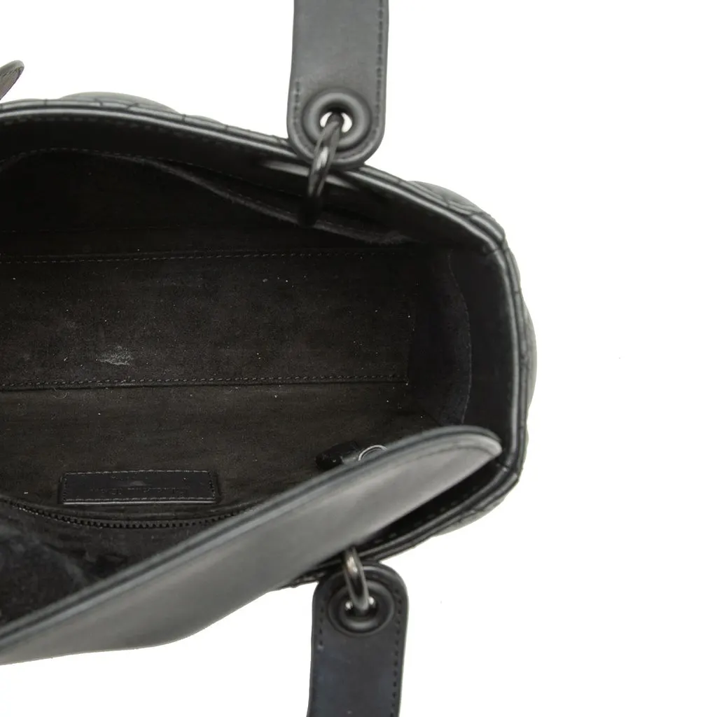 Dior Small Ultra Matte Calfskin Cannage My ABCDior Lady Dior Black Leather Very good - Model View
