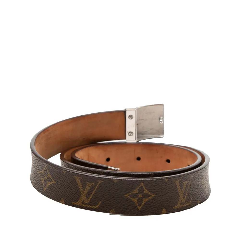 Louis Vuitton Monogram Ceinture Belt Brown Canvas Very good - Inside View