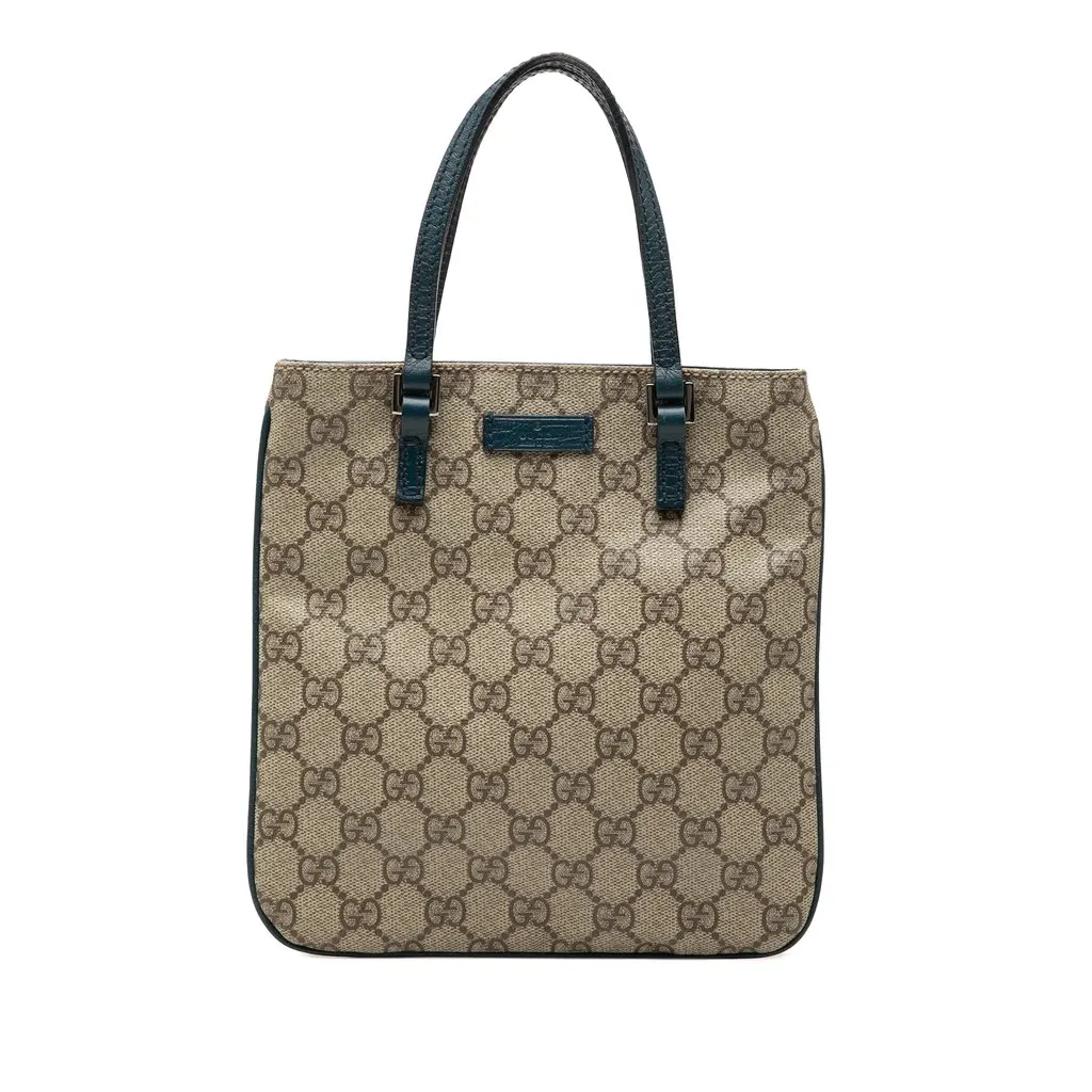 Gucci GG Supreme Handbag Beige Canvas Good - Front View