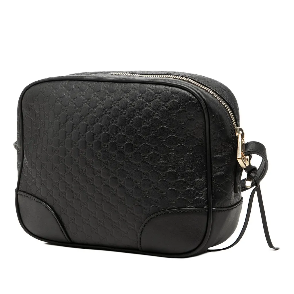 Gucci Microguccissima Bree Crossbody Black Leather Good - Back View
