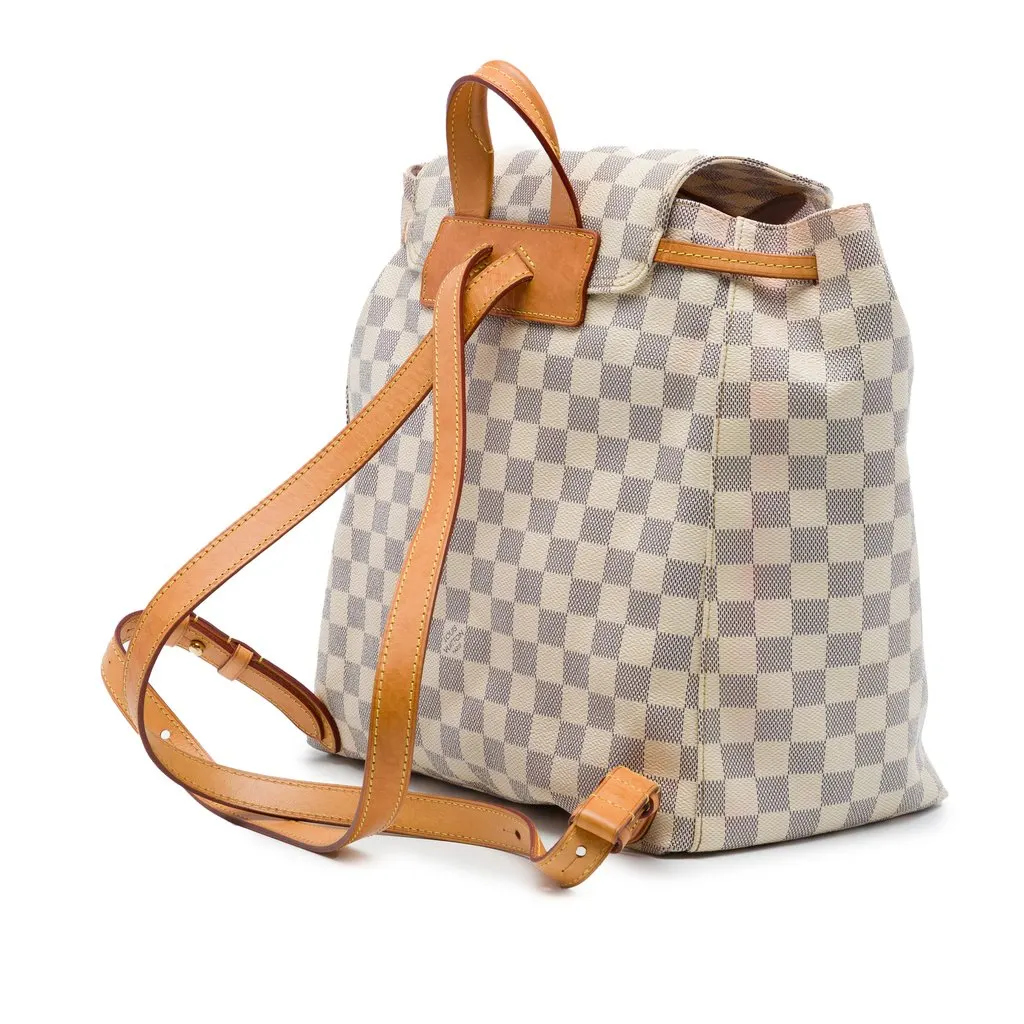 Louis Vuitton Damier Azur Sperone White Canvas Very good - Back View