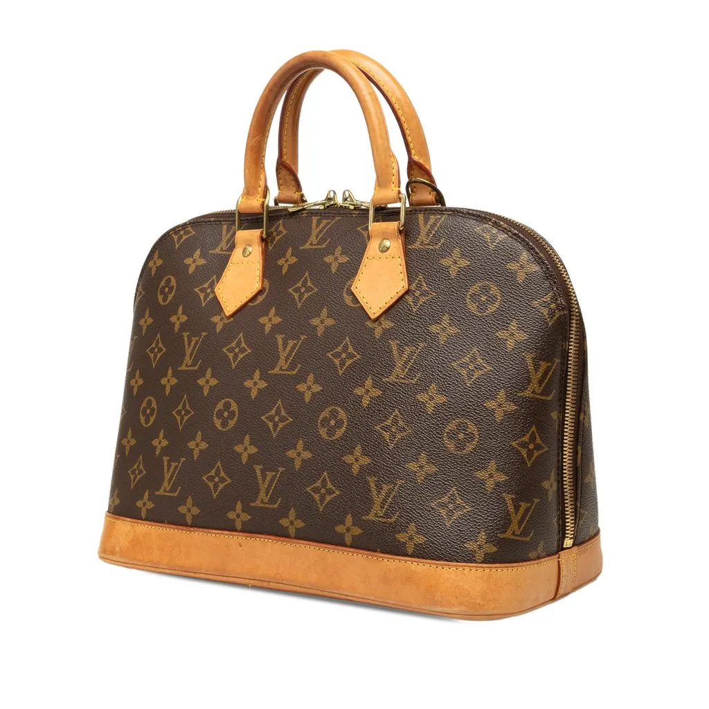 Louis Vuitton Monogram Alma PM Brown Canvas Good - Back View