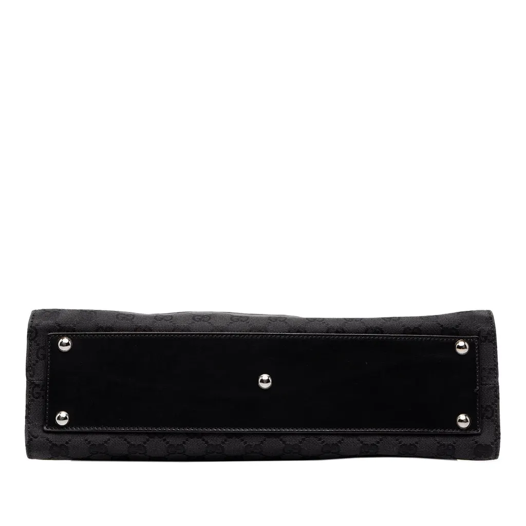 Gucci GG Canvas Tote Black Canvas Good - Inside View