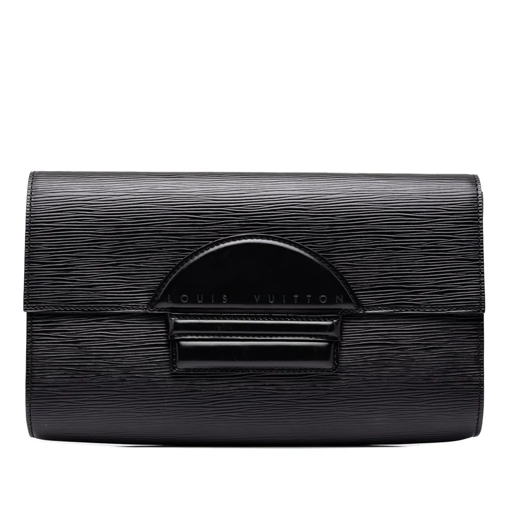 Louis Vuitton Epi Pochette Chaillot Black Leather Very good - Front View