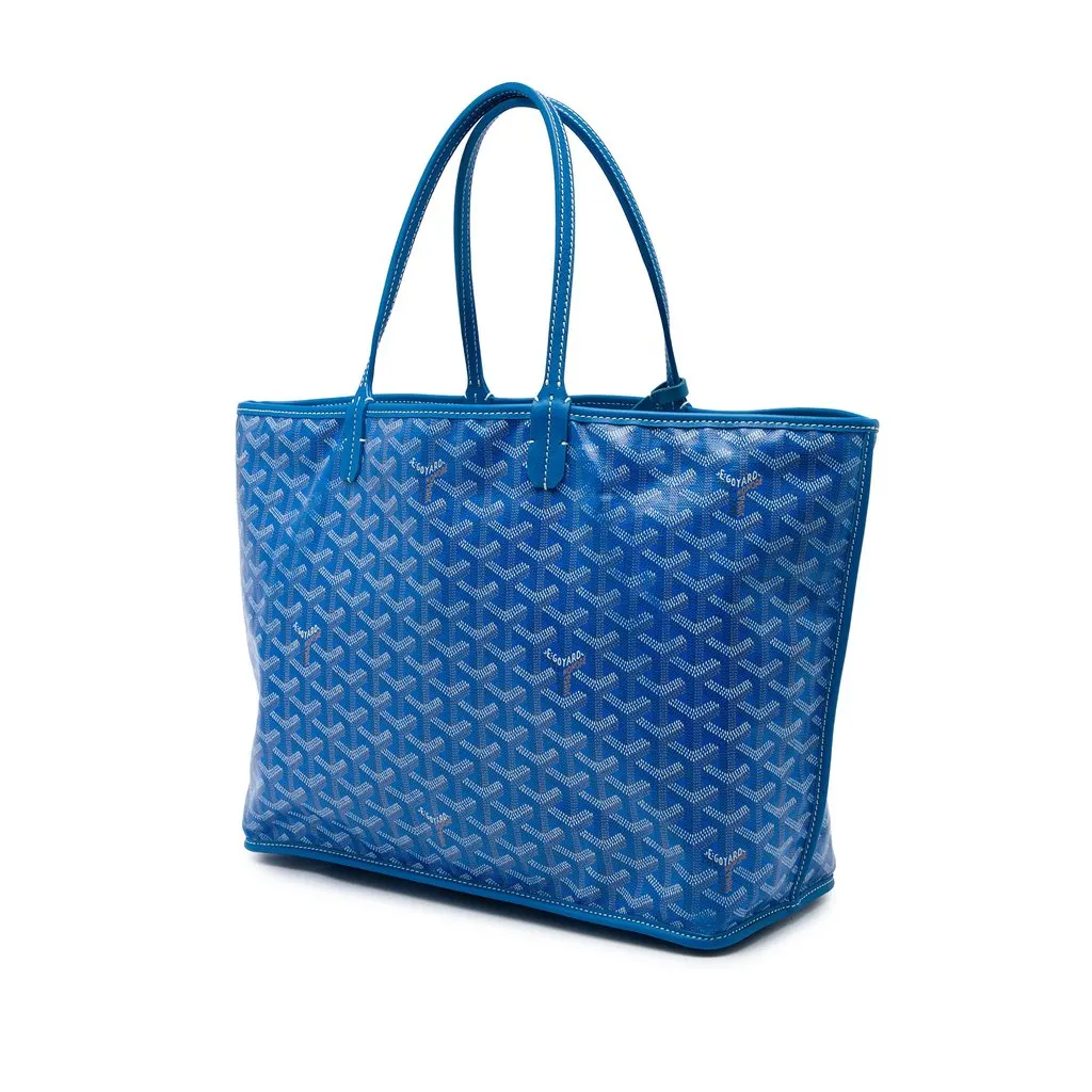 Goyard Goyardine Reversible Anjou PM Blue Canvas Very good - Back View