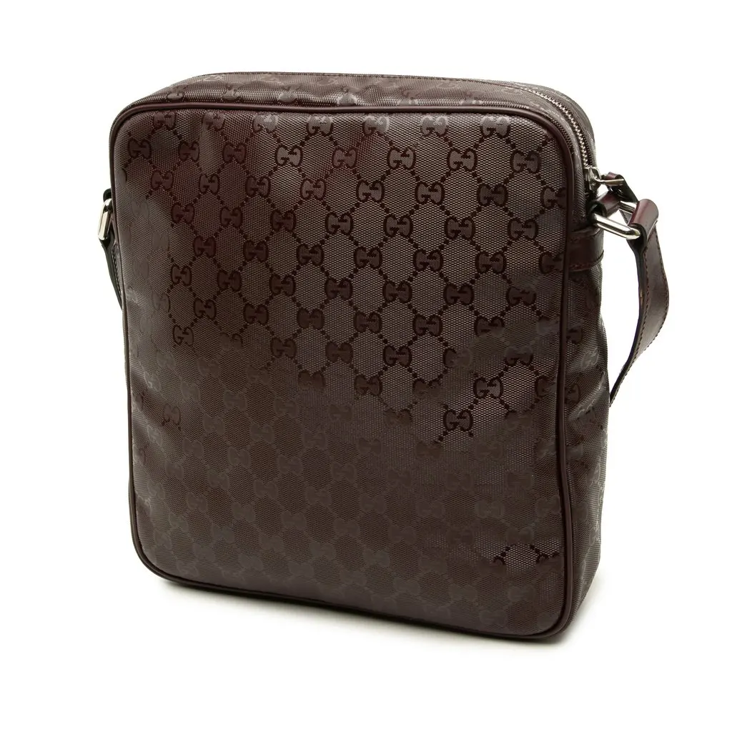 Gucci GG Imprime Crossbody Red Canvas Good - Back View
