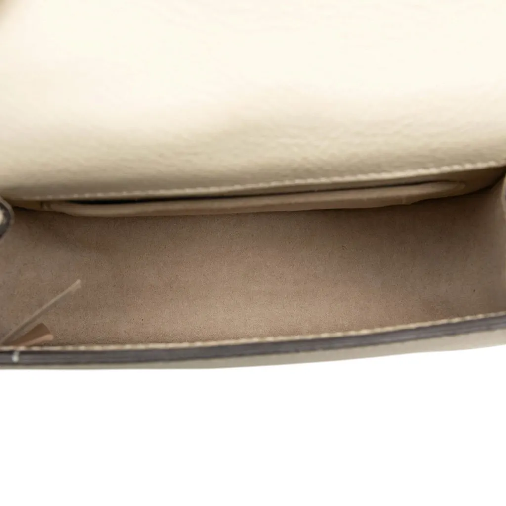 Chloé Small Leather Nile Bracelet Satchel White Leather Good - Model View