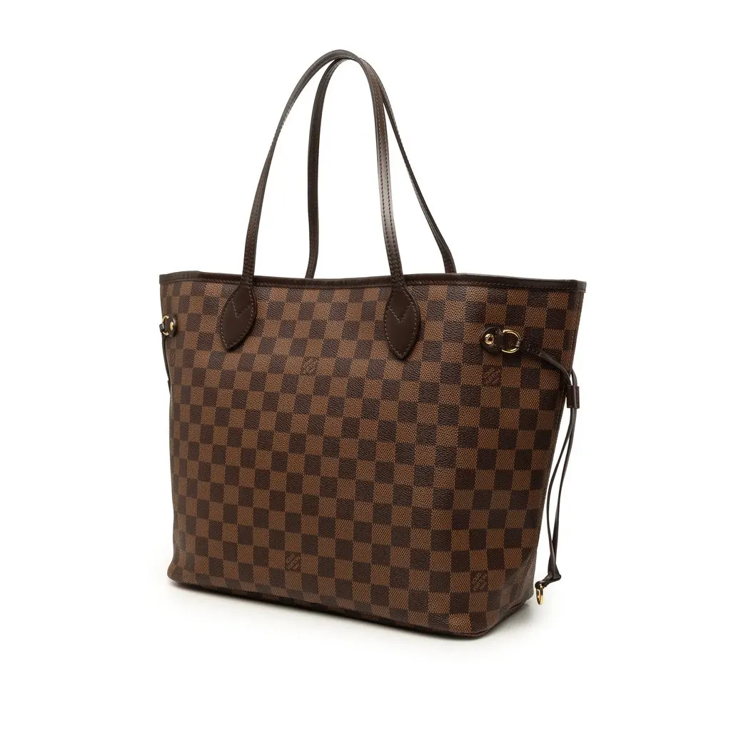 Louis Vuitton Damier Ebene Neverfull MM Brown Canvas Very good - Back View