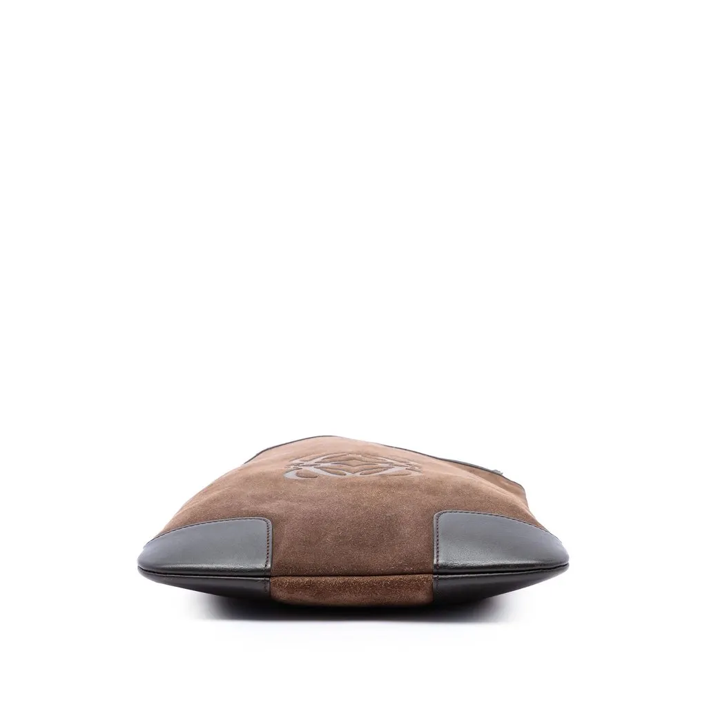 Loewe Suede Anagram Crossbody Brown Leather Very good - Inside View