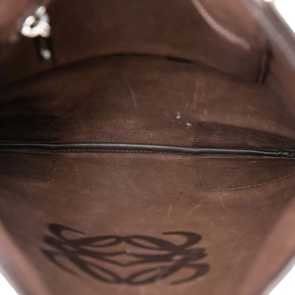 Loewe Suede Anagram Crossbody Brown Leather Very good - Model View
