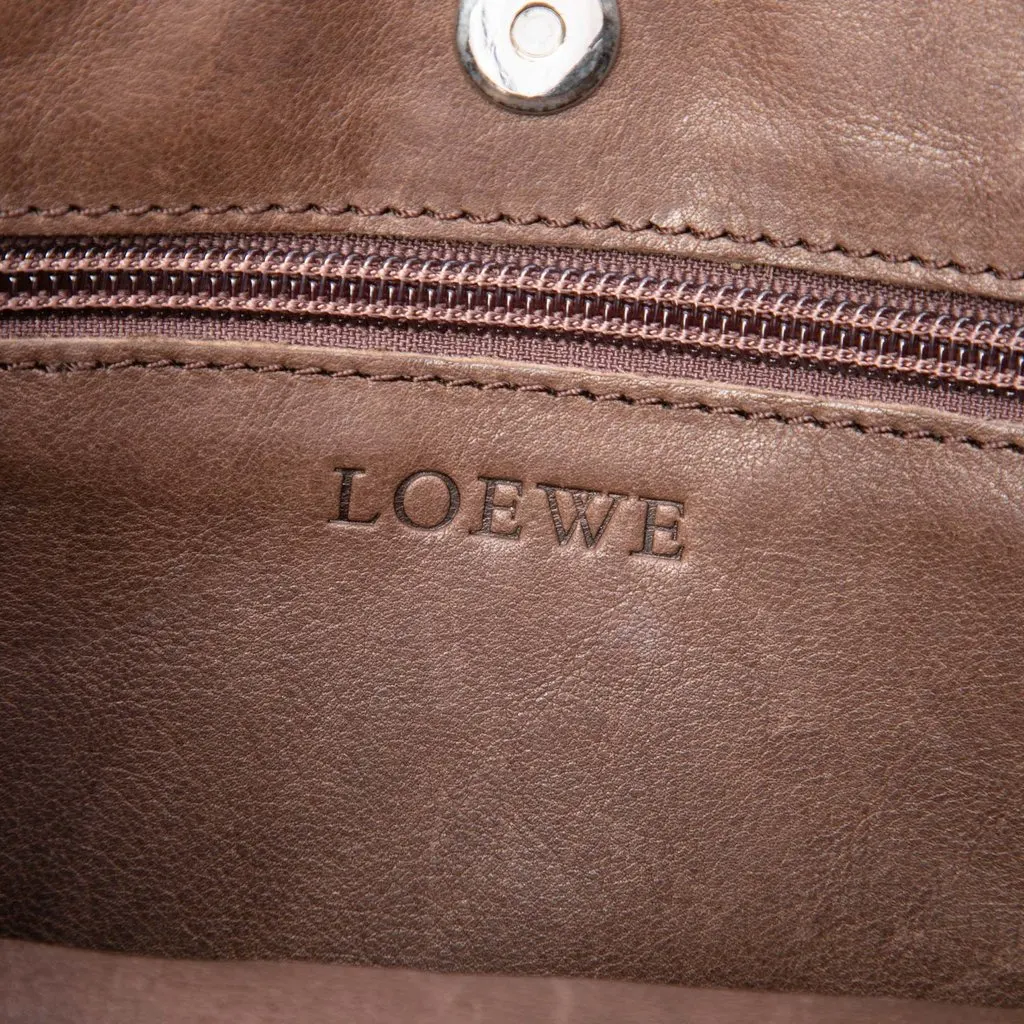 Loewe Suede Anagram Crossbody Brown Leather Very good - Box View