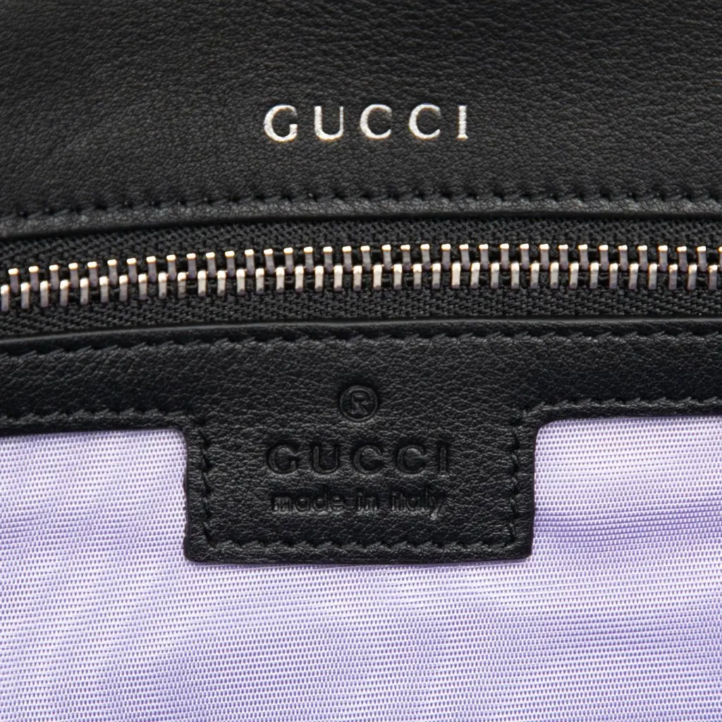 Gucci Ribbed Satin Crystal Dionysus Clutch on Chain Black Satin Very good - Box View