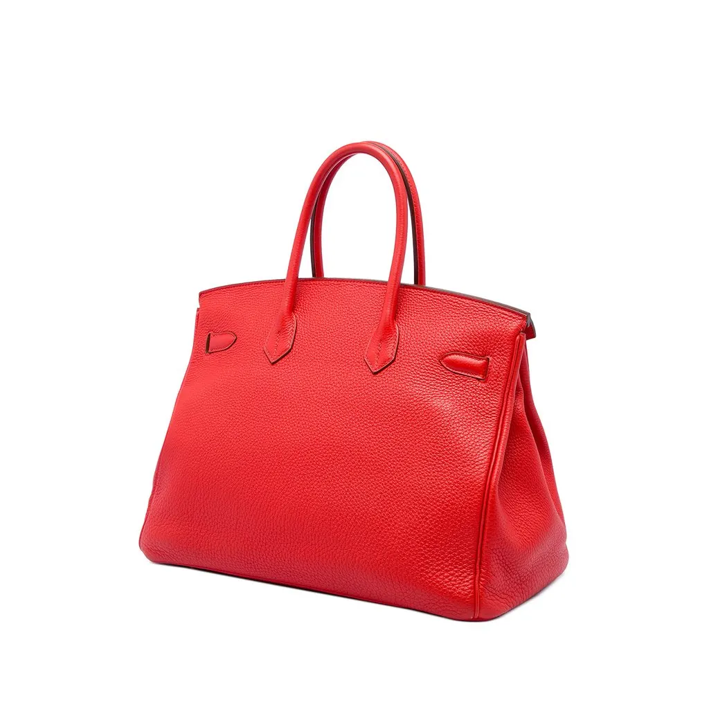 Hermès Togo Birkin Retourne 35 Red Leather Good - Back View